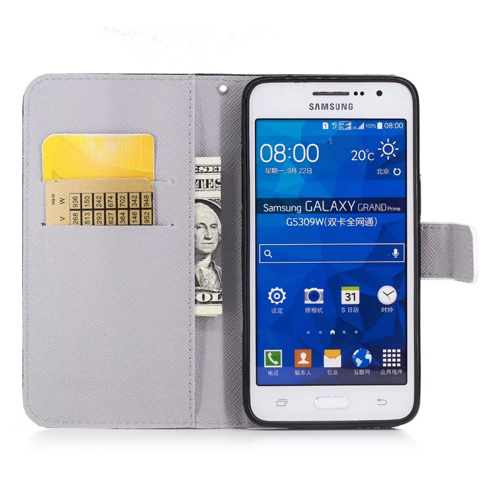 Чехол для samsung Galaxy Grand Prime G530 G531 G530H кожаный чехол для телефона с Откидывающейся Крышкой мягкий чехол-книжка из ТПУ