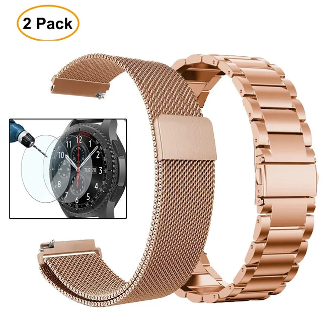 7 Универсальная Миланская петля для samsung gear S3 Classic/S3 Frontier/galaxy watch 46 мм/42 мм регулируемый ремешок из нержавеющей стали - Цвет: 7