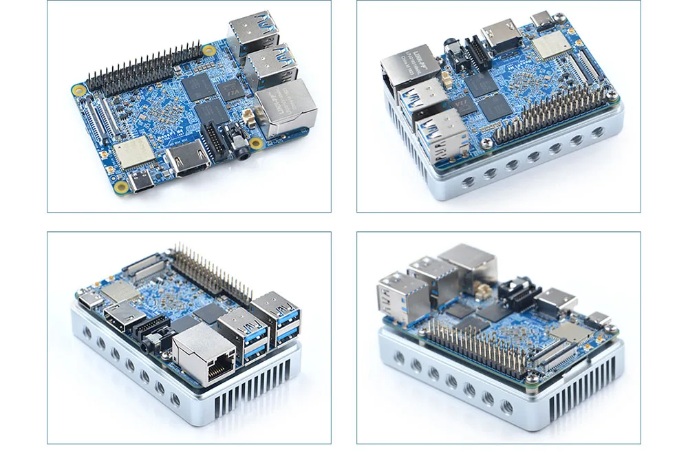 NanoPi M4 2 ГБ/4 ГБ DDR3 Rockchip RK3399 SoC 2,4G и 5G двухдиапазонный WiFi, Поддержка Android 8,1 Ubuntu, AI и глубокого обучения