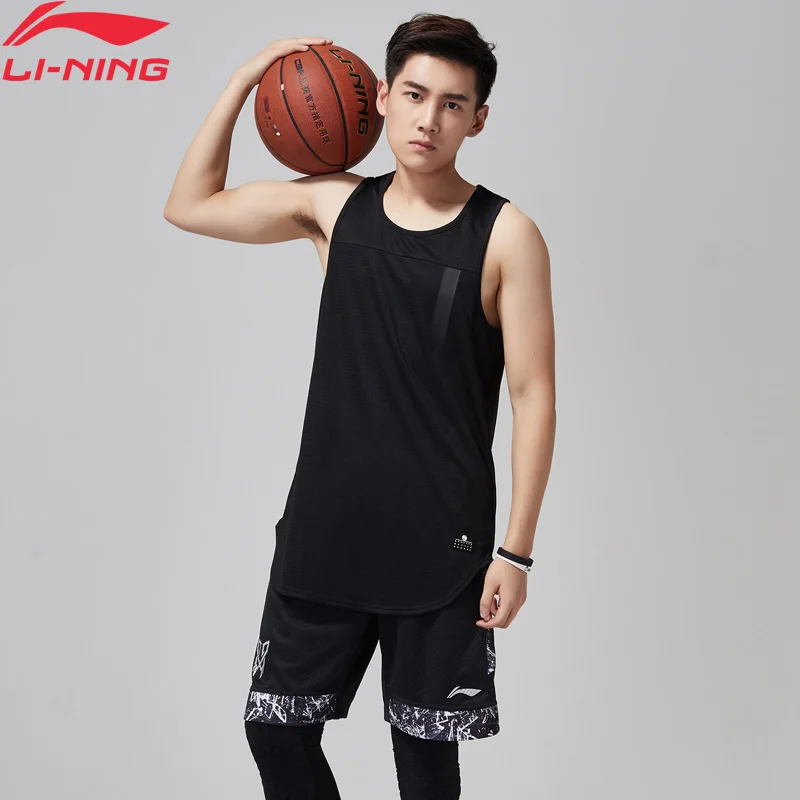 Li-Ning мужской баскетбольный жилет BAD FIVE, майка без рукавов, Классический крой, полиэстер, подкладка, дышащие спортивные топы AVSN017 MBS065