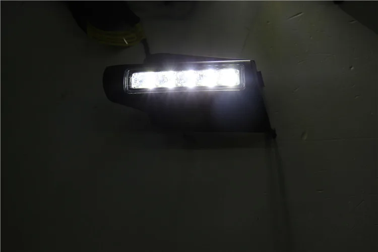 Светодиодный фары дневного света для Toyota Prado 120 LC120 GRJ120 Land cruiser 2003~ 2009 Противотуманные фары drl бампер свет