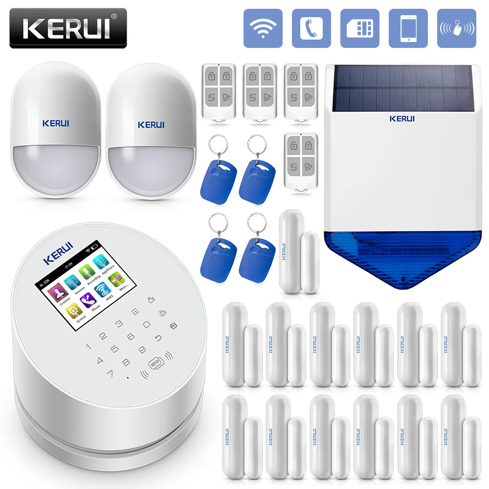 KERUI W2 WiFi GSM PSTN Охранная домашняя система охранной сигнализации|Комплекты для