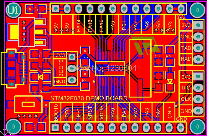 Системная плата STM32F030F4P6 STM32F030F4 STM32F030 для разработки ARM CORTEX M0 разъем YS 39|connector|connector