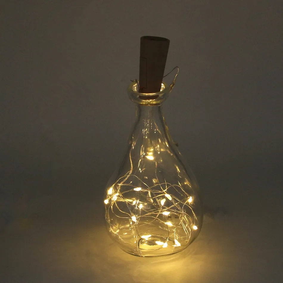 Светодио дный 2 м 20 LED Silver Wire водостойкие светодиодные струсветодио гирлянды для