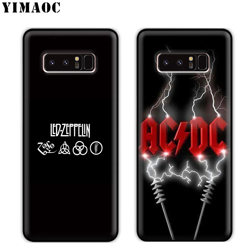 YIMAOC Led Zeppelin ACDC полосы Мягкий силиконовый чехол для samsung Galaxy Note 10 Plus 9 8 A9 A8 A6 2018 A5 A3 2017
