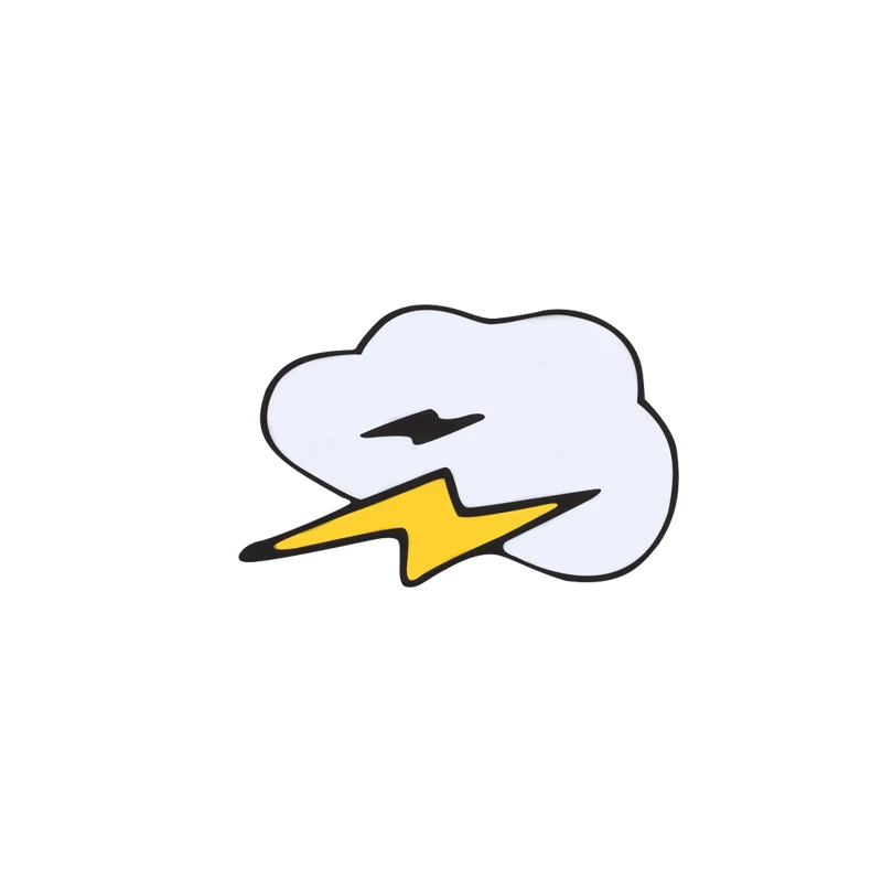 Cloud Shshd мультфильм вишня Альпака красочные радужные эмалированные булавки облако Тоторо куртка с брошью нагрудные булавки для женщин мужчин кнопка значки ювелирные изделия - Окраска металла: Cloud