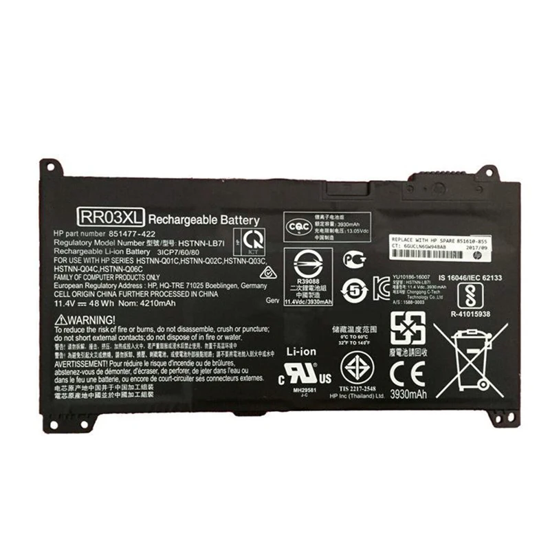 Батарея для ноутбука GZSM RR03XL HP 430 440 450 455 470 батарея G4 MT20 HSTNN-UB7C 851477-541 851610-850 |