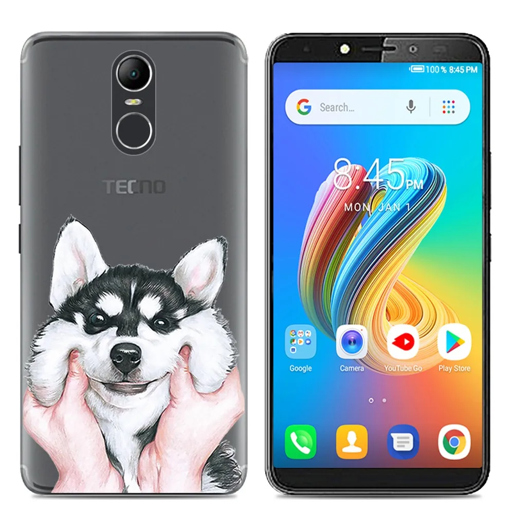 16 Чехол для телефона TECNO LA7/pouvor2, милый мультяшный высококачественный мягкий чехол из ТПУ с рисунком, силиконовый чехол - Цвет: 16