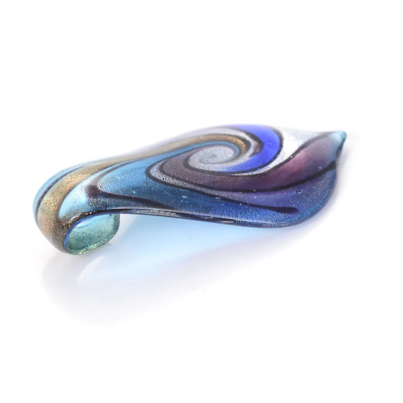 Лидер продаж ручной работы муранский Lampwork стекло 4 цвета книги по искусству глазури прохладный лист кулон Fit цепочки и ожерелья для женщвечерние и