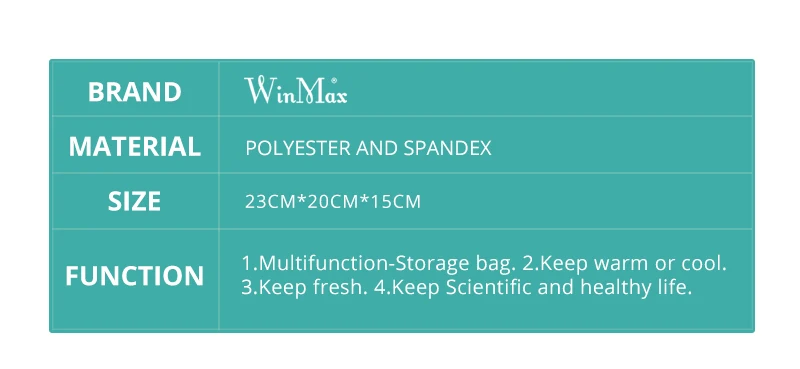 Winmax бренд для женщин и мужчин Мода Icepack контейнер термоизолированные еда Пикник охладитель сумки для обеда детей Tote Портативный Ланчбокс