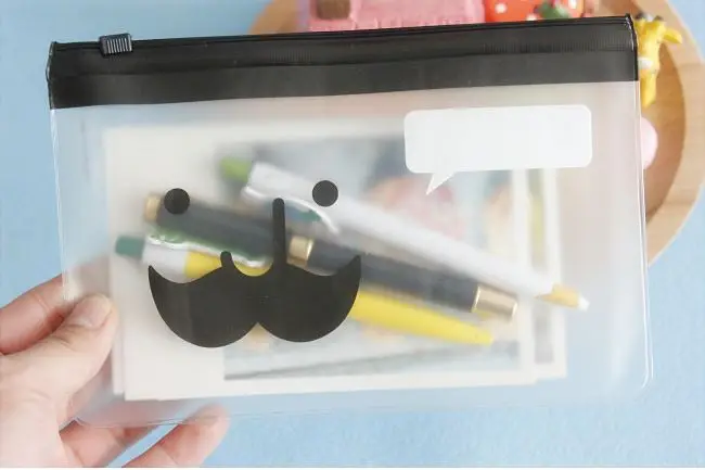 Креативные канцелярские принадлежности прозрачный морозный край мешочек