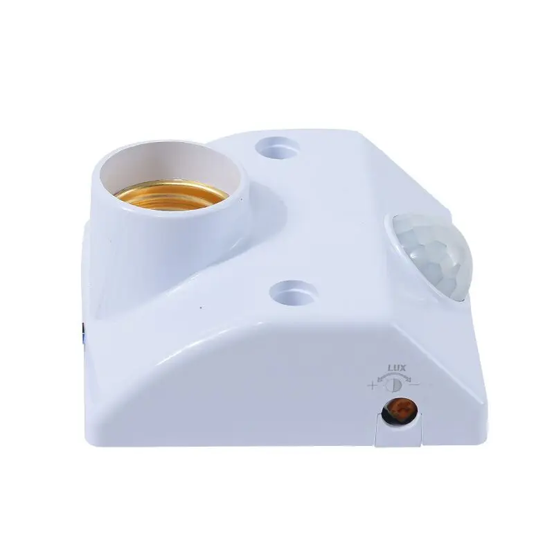 AC110 240V E27 основания PIR Сенсор держатель лампы инфракрасный Регулировка