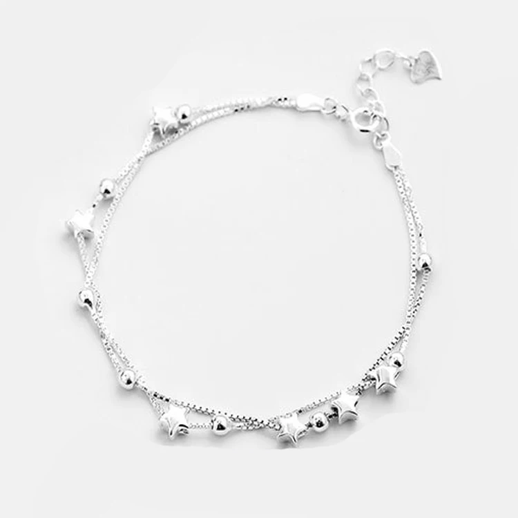 Новый дизайнерский серебристый Простой Модный женский браслет с кисточкой|bracelets