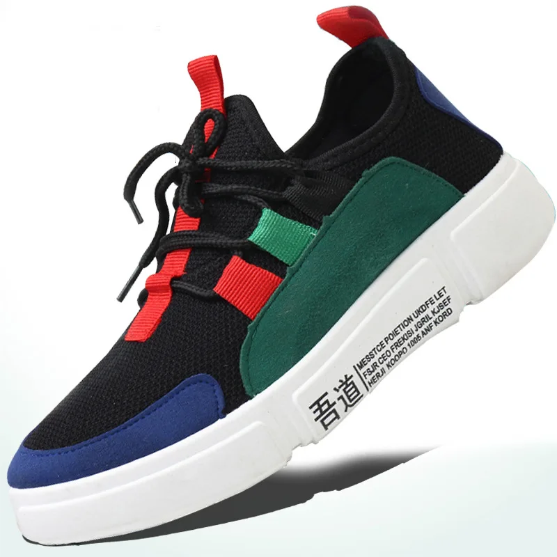 Fashion Sneakers Men Shoes Lace-Up Mesh Patchwork Chunky Dad For 2019 Platform INS Hot Harajuku Style Man | Обувь