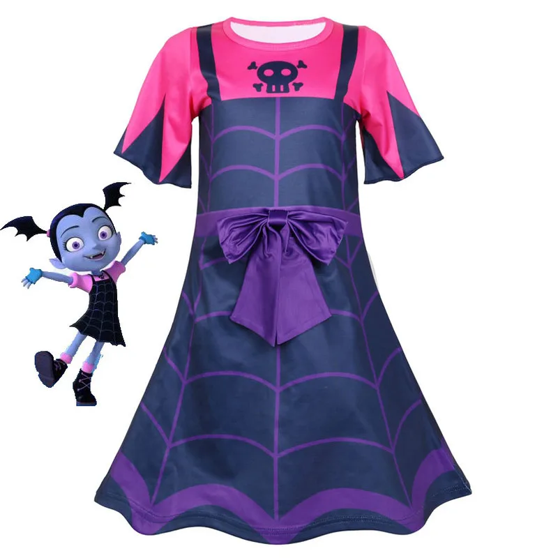 2019 Vampirinas платья для костюм девочки маскарада Vampirina маска крылья летучей мыши