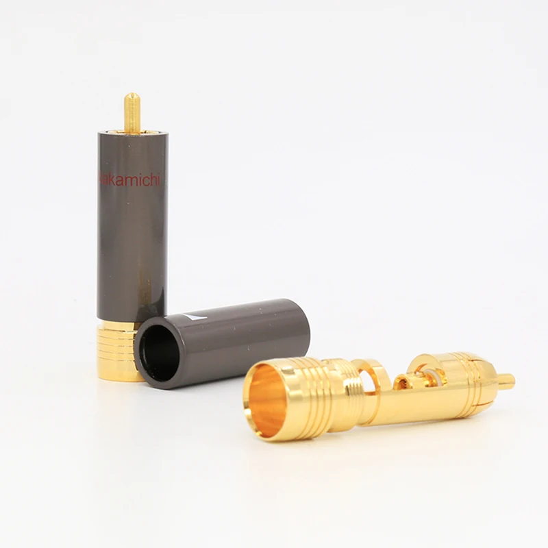 4 pcs VR005G gold plated Audio RCA Connectors Nakamichi connector plug | Электроника