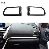 2pcslot abs carbon fiber grain front both sides air conditioning outlet decoration cover for 2018 mithsubishi eclipse cross