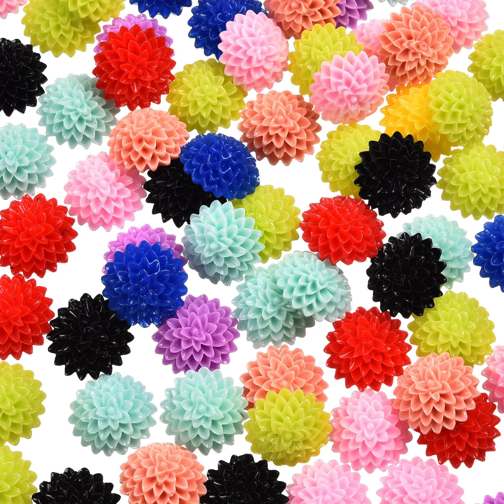 100 шт смешанных цветов из смолы украшения кабошоны для скрапбукинга размером 15x6