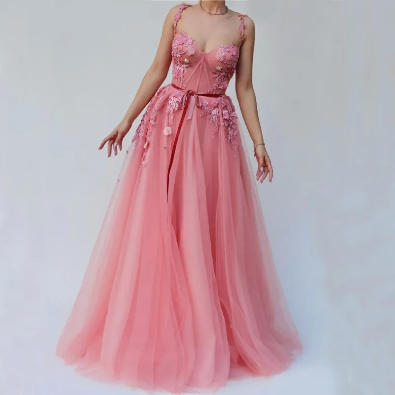 

Peach Muslim Evening Dresses Sweetheart Spaghetti Strap Islamic Dubai Saudi Arabic Long Elegant Evening Gown Long Prom Dress