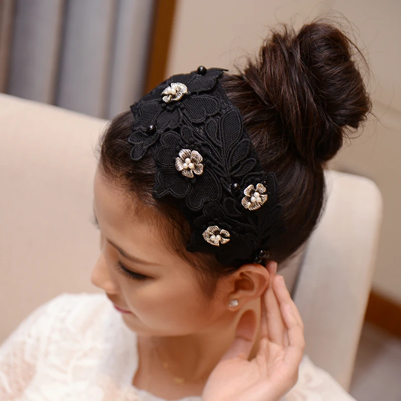 Женский широкий обруч для волос CHIMERA богемные винтажные кружевные повязки на