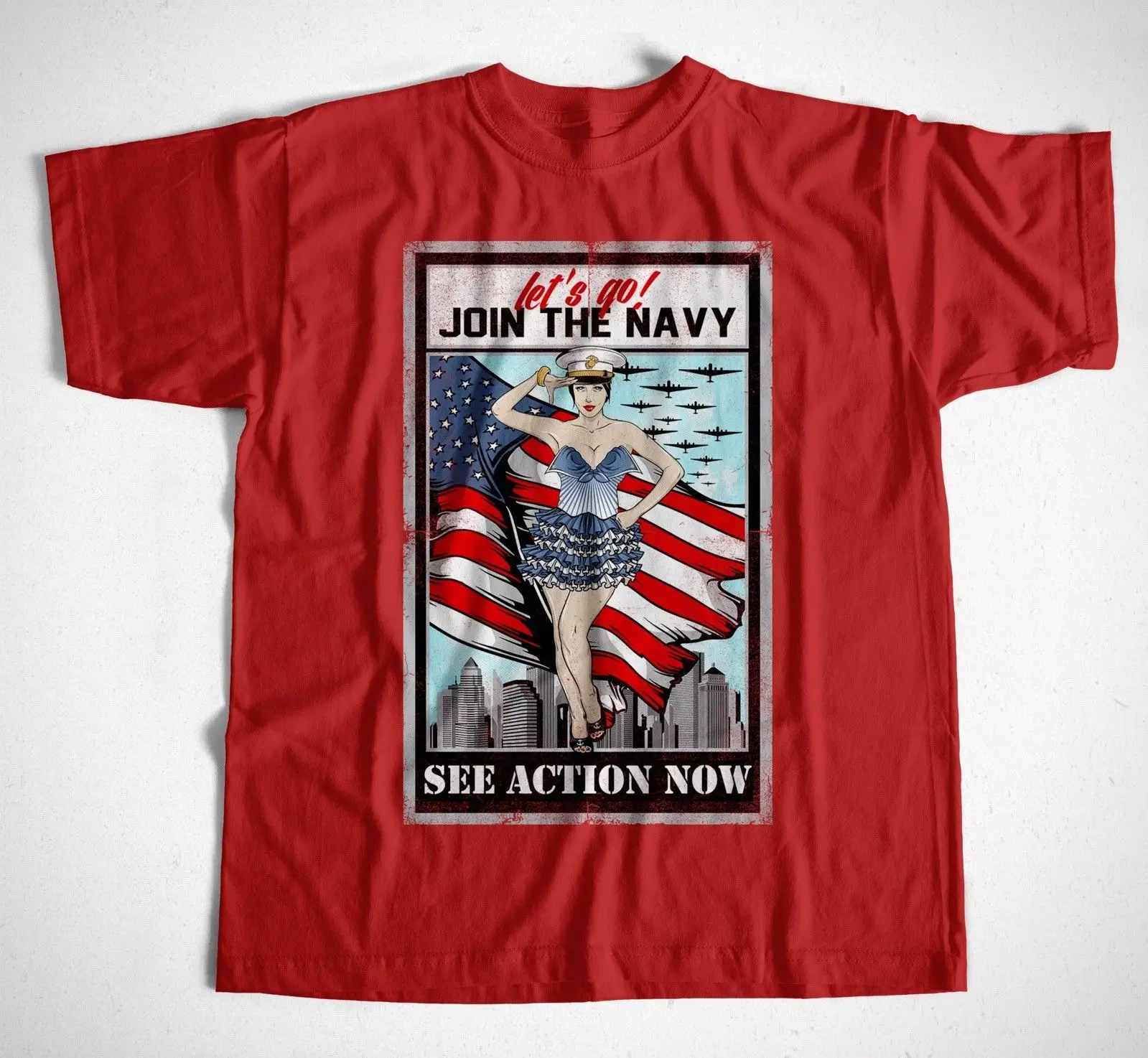 Новейшая Мужская модная футболка цыпленок тёмно-синий S-Xxl ВВС США Америка