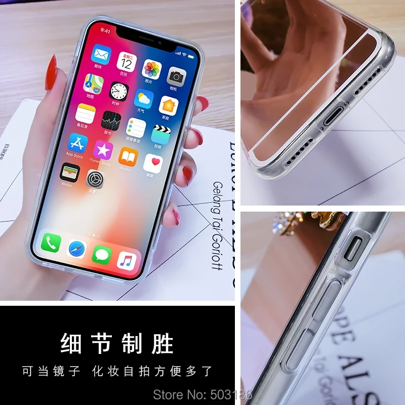 Для huawei смартфона Honor 8X9 10 lite 7C 7X 7A 8A Y7 Prime Y9 Стразы Корона с кольцом-держателем зеркальный чехол