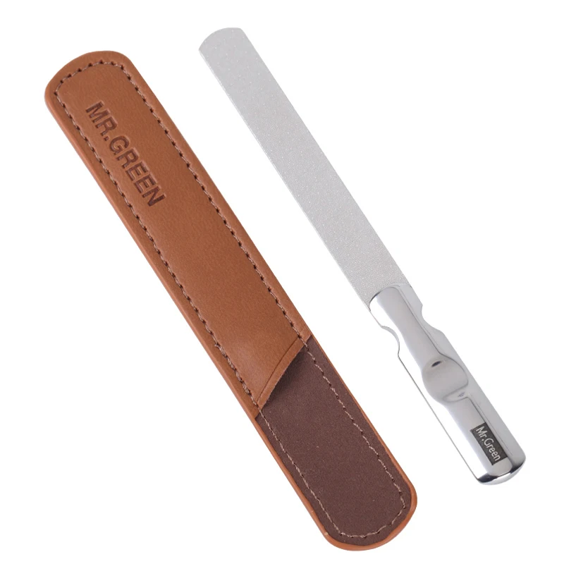 MR.GREEN профессиональная пилка для ногтей из нержавеющей стали двусторонние