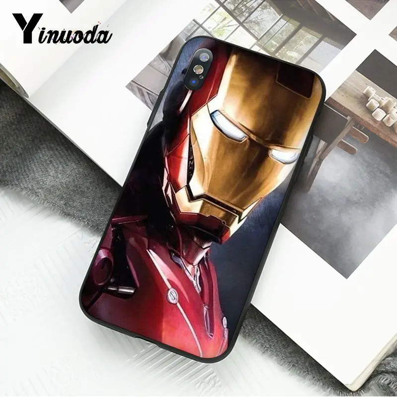 Yinuoda Дэдпул Железный человек Марвел Мстители логотип DIY чехол для телефона iphone 11 Pro Max 8 7 6 6S Plus X XS MAX 5 5S SE XR