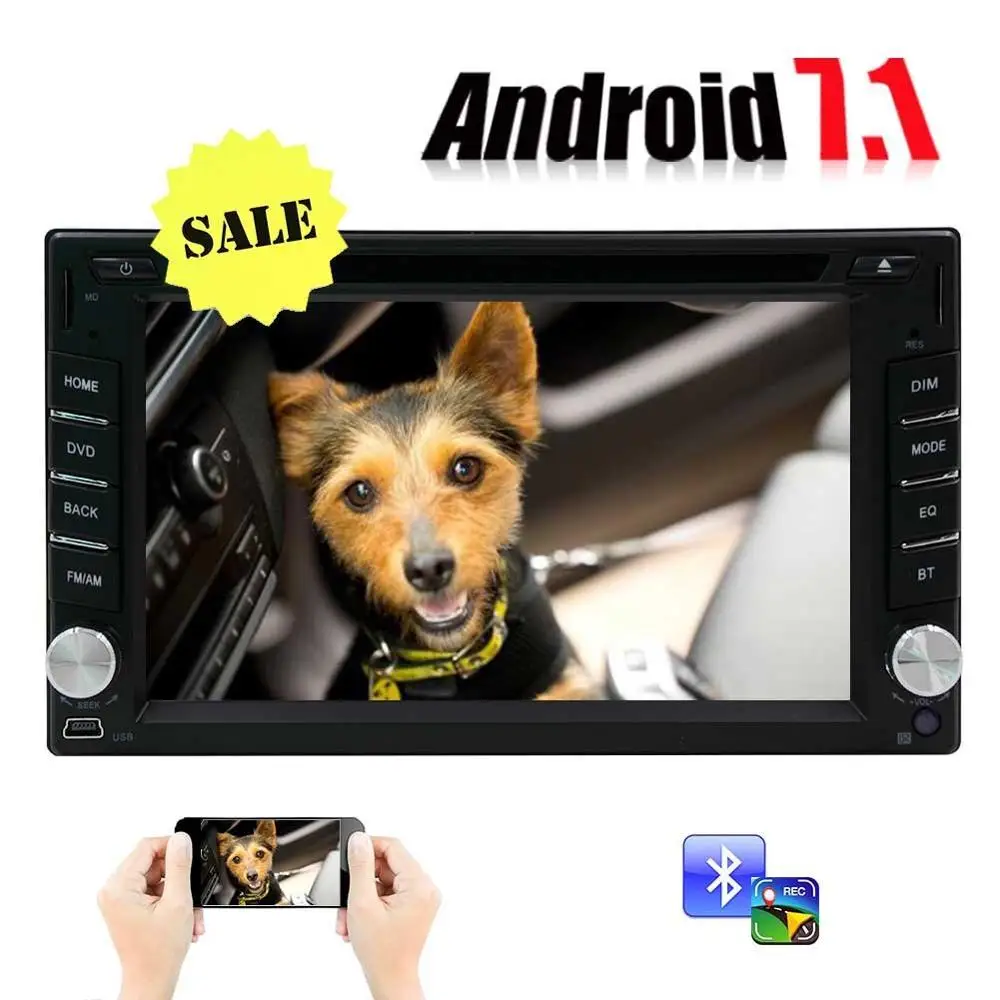 Wifi Android 7 1 автомобильный DVD CD плеер 2Din стерео навигатор Поддержка Bluetooth OBD DBA
