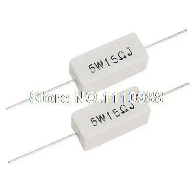 10 шт. керамический цементный Силовой Резистор 5 Вт 15 Ом 5%|ohm watt|10 ohm 5w resistorohm resistor |