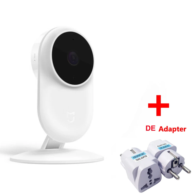 add DE plug Xiaomi Mijia 1080 P ip-камера 130 градусов FOV ночного видения 2,4 ГГц двухдиапазонный WiFi Xiaomi домашний комплект монитор безопасности - Цветной: add DE plug