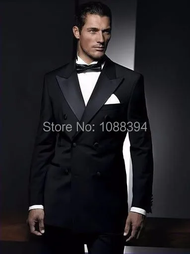 2016 Custom Made Back Peaked Lapel Double Breasted Men Suits Tuxedos Groom Wedding Suits For Men Groomsman Bridegroom Suit