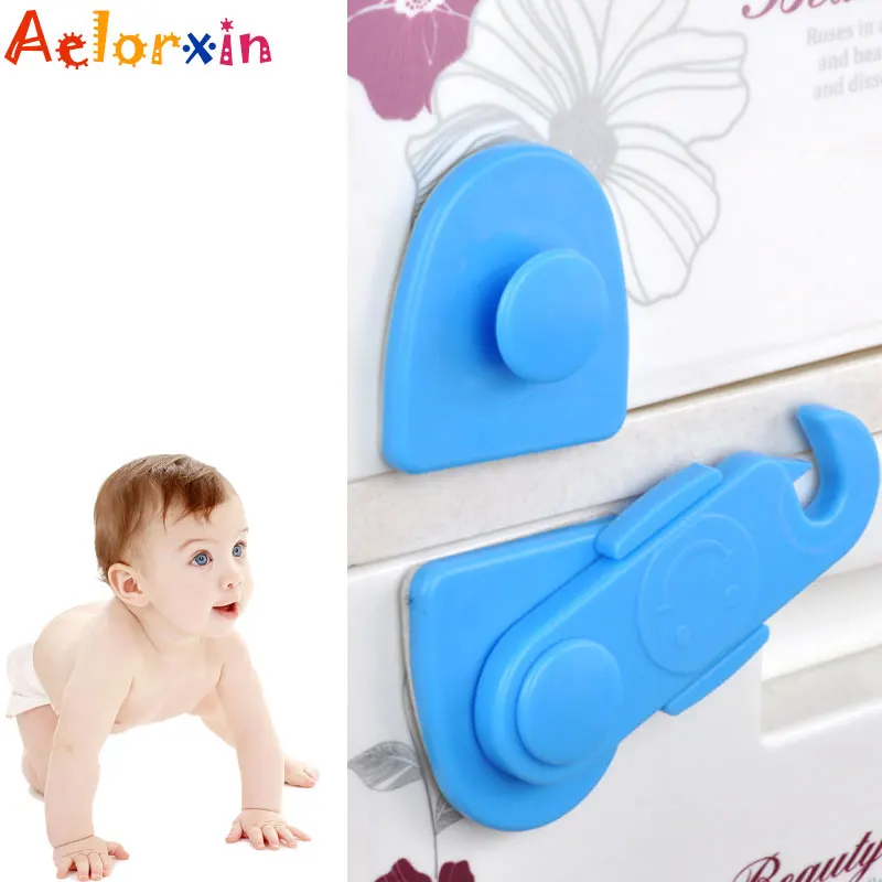Cerradura de seguridad con cara sonriente para beb&eacute;, cerrojo para caj&oacute;n de puerta de armarios, cerrojo para gabinete de beb&eacute;, protecci&oacute;n para el cuidado de los ni&ntilde;os, 3 unids/lote-0