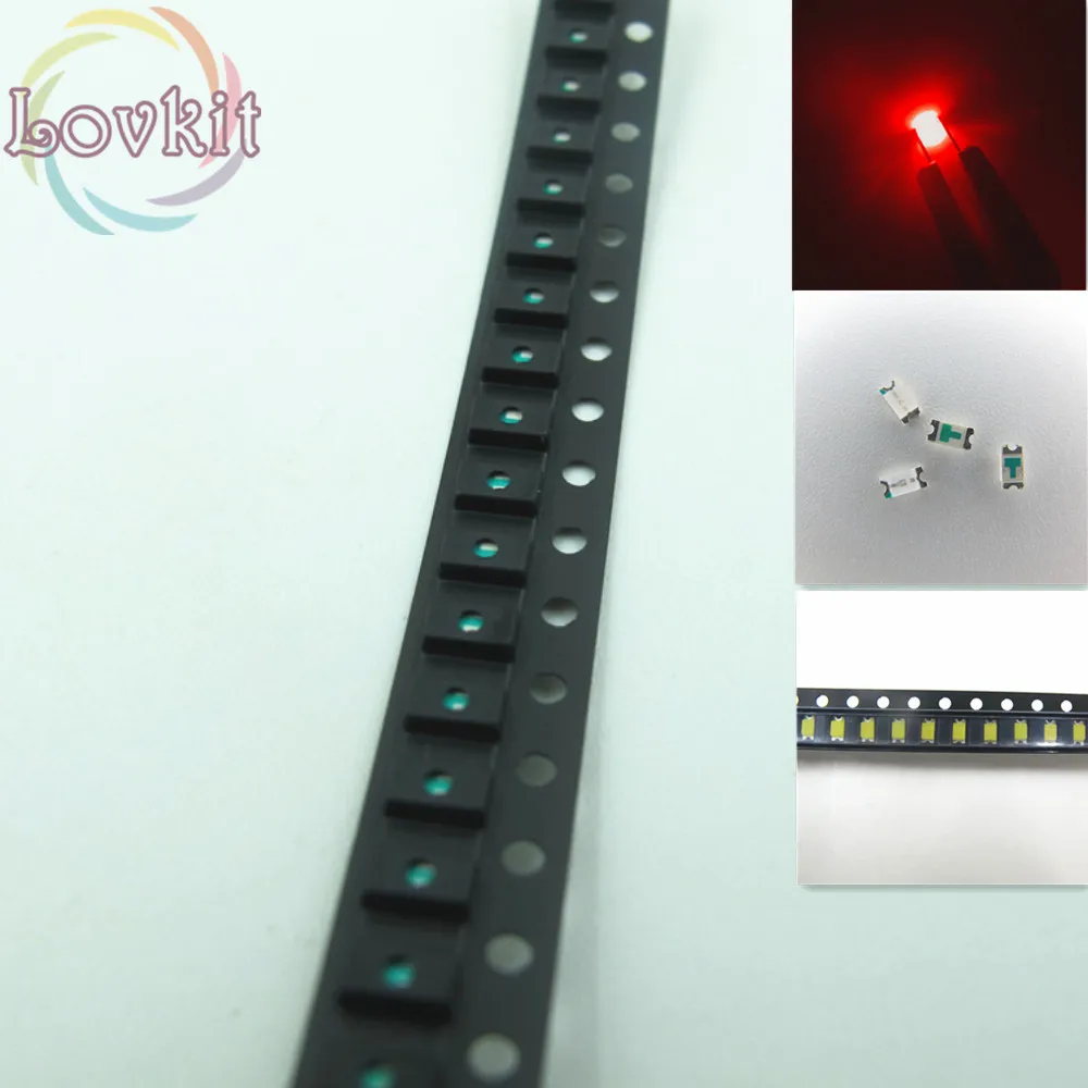 100 штук пакет 0603 SMD красный светодиод супер яркий SMT светодиоды диод 620-630nm DIY | Лампы