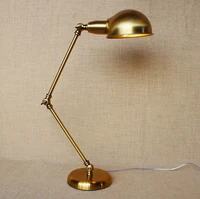 adjustable loft style vintage industrail led desk lamp metal simple table lamp for cafe study room bar light luminaria de mesa