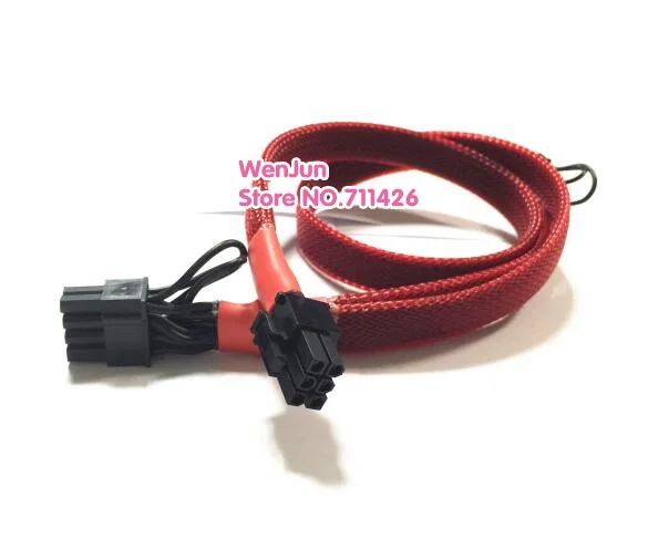 Красный рукав PCI E двойной 8Pin(6 + 2) модульный кабель питания для Coolermaster V850 V700
