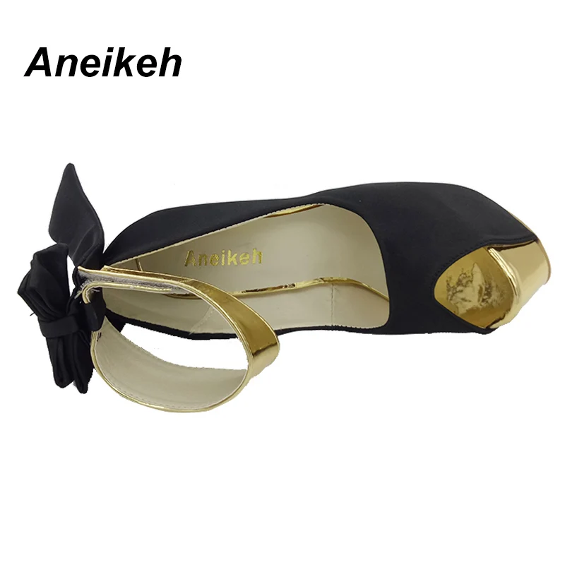 Aneikeh 2020 новые модные черные шелковые женские босоножки летние туфли с ремешком