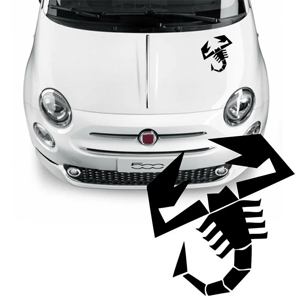 1 шт. для Fiat 500 Скорпион abarth капот автомобиля боковые полосы наклейки Наклейка Графический Автомобиль Стайлинг abarth 500da4-0011