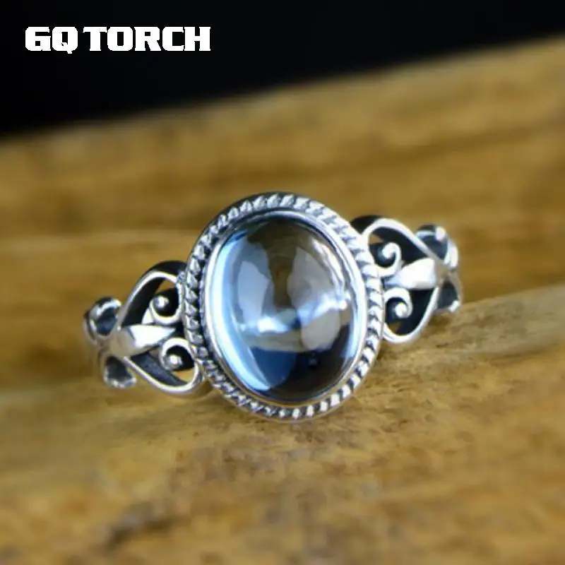 GQTORCH настоящее кольцо из стерлингового серебра 925 пробы ювелирные украшения