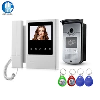 wired video eye video doorbell intercom home system 4 3 indoor monitor rfid smart camera with ir night for a private house