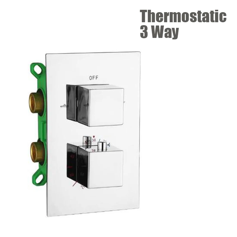 Thermostatics 3 Way Встроенный в коробку термостатик кран клапан тройной кран картридж клапан 2 способ смеситель для душа клапан для душевой панели - Цвет: Thermostatics 3 Way