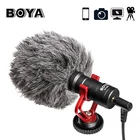Микро-компактная видеозапись BOYA, с микрофоном для записи на камеру, для iPhone X, 8, 7, Huawei, Nikon, Canon, DSLR, VS Rode