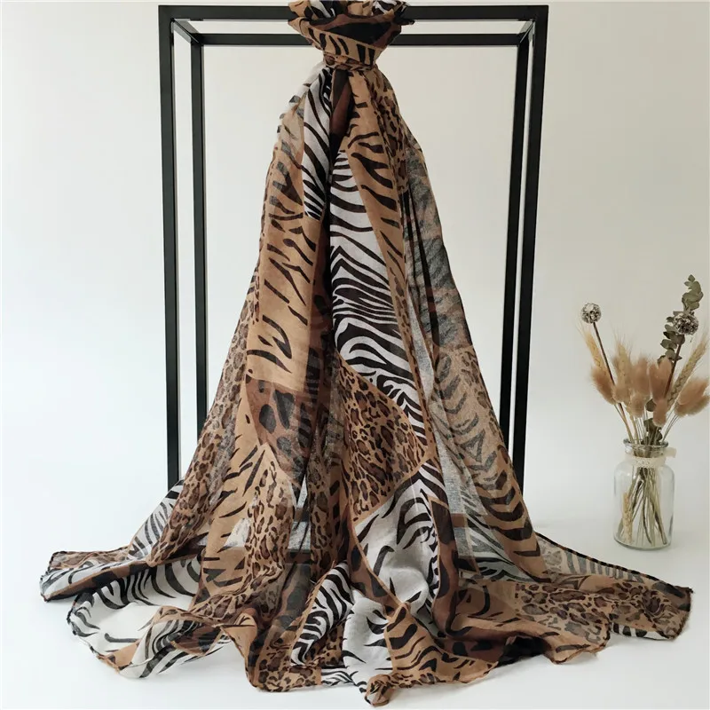 Fashion ladies long chiffon leopard shawl wild soft scarf 180x90CM thin section sunscreen beach towel silk |