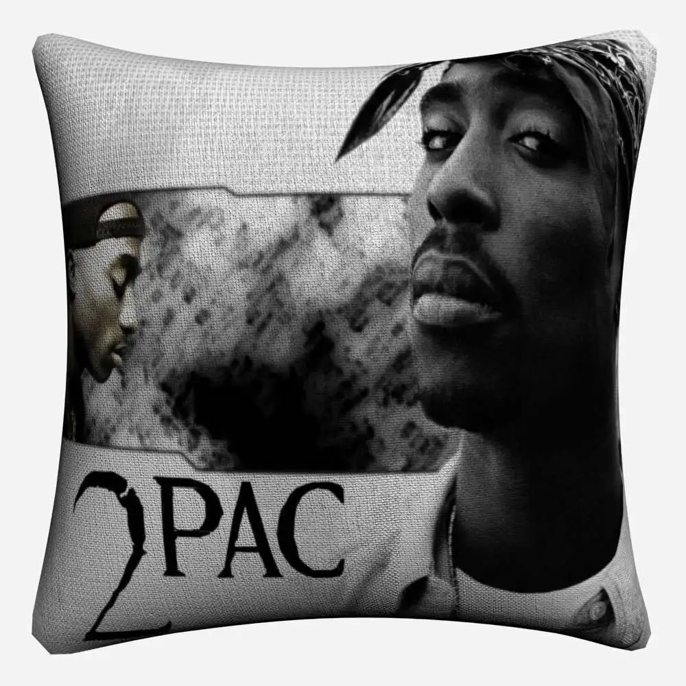 2pac Biggie в стиле "хип-хоп" музыкальная декоративная наволочка для подушки для дивана размером 45*45 см льняная подушка крышка домашний декор Чехлы на диванные подушки, подушки - Цвет: 4