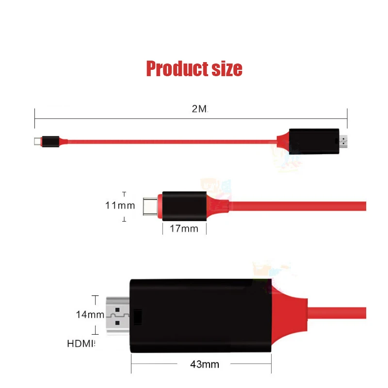 50 шт. USB 3 1 Тип C к 4K HDMI 1080p HDTV Кабель адаптер с розничной упаковкой 2 различных
