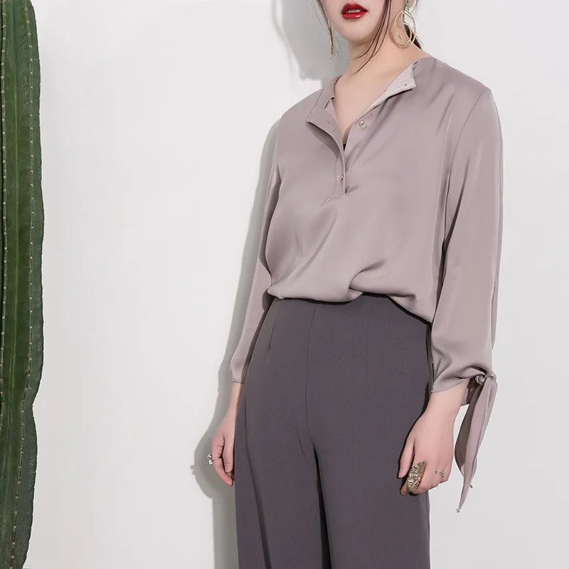 2017 Новая мода Весна женщины Нерегулярные рукава Шифон рубашки 3D Бабочка