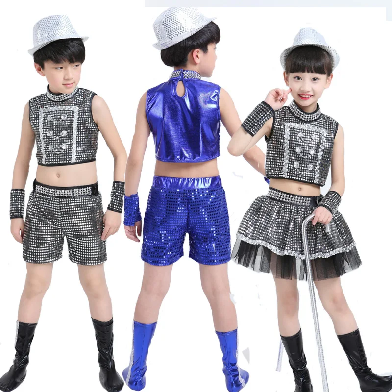 Sequins Jazz Dance Costumes Street Performance Clothing DJ Clothes without Socks |