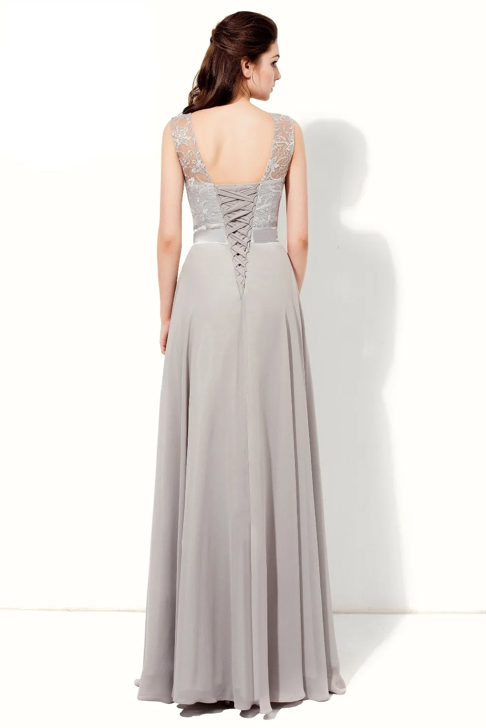 Платья подружки невесты ANGELSBRIDEP с отвесным вырезом длинное Очаровательное