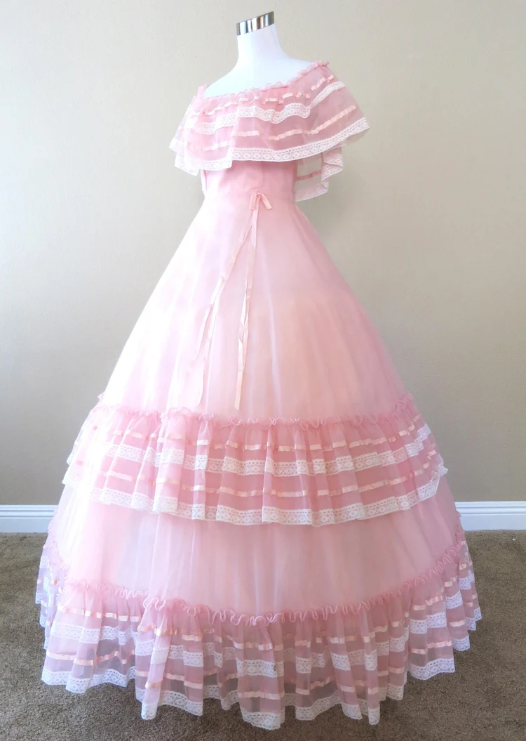 Розовое Шифоновое Платье для гражданских войн костюм в стиле Ренессанс атласное