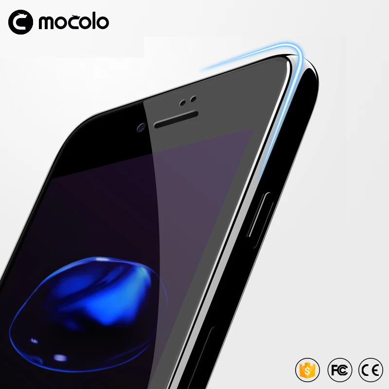 Mocolo 3D Анти синий протектор экрана для iphone 7 Plus 0 26 мм Полное покрытие 9 H закаленное